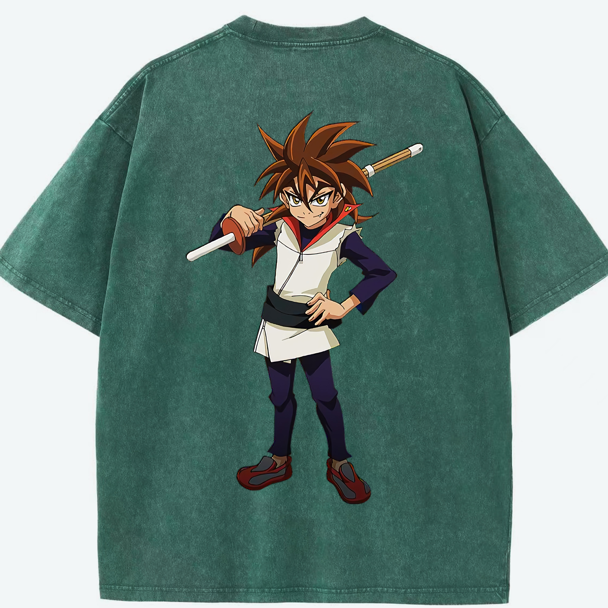 （画像用） 遊☆戯☆王 Yu-Gi-Oh! 綿100% ヴィンテージ風 半袖Tシャツ（背面プリント）